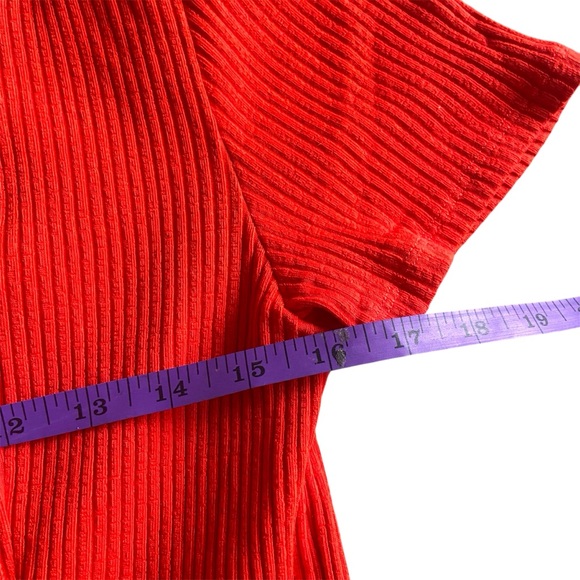 H&M Divided Bold Red Ribbed Dress - Picture 5 of 7